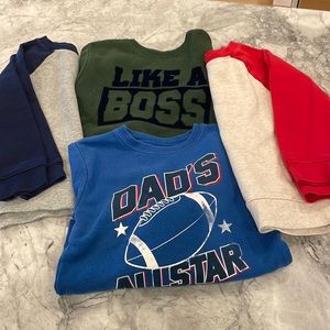 4 Sweatshirts Kids Size 4T Cat & Jack & Garanamils